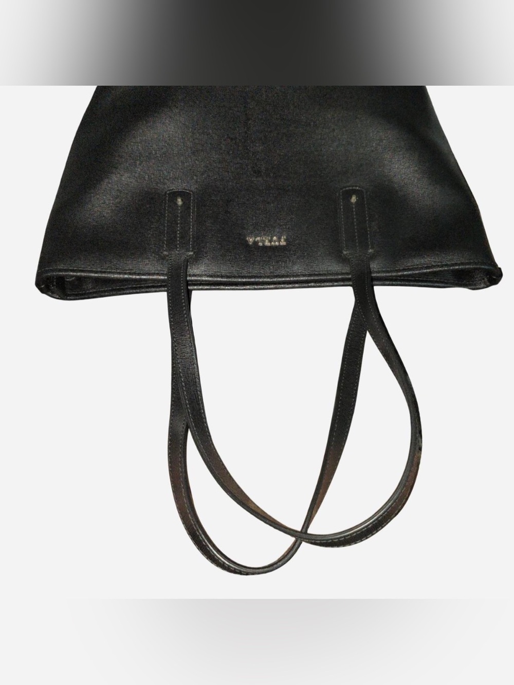 Furla Black Leather Tote with Gold Hardware - Picture 6 of 7